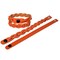 Mystery Braid Orange Leather Bracelets Kit - 8 DIY Leather Bracelets Braiding Ready - Made in USA
